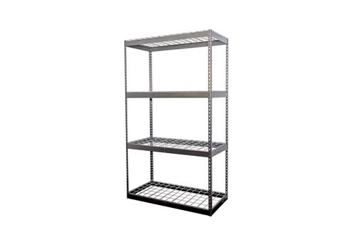 SafeRacks Garage Shelving - White Bolted Shelving Rack - 500 Pounds Per ...
