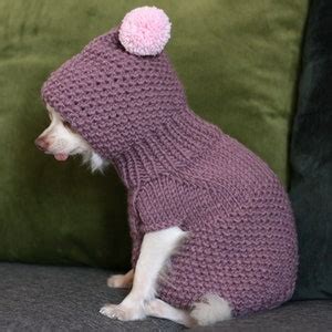 Buy PDF Knitting Pattern Toy Chihuahua Hooded Sweater. Knitted in One ...