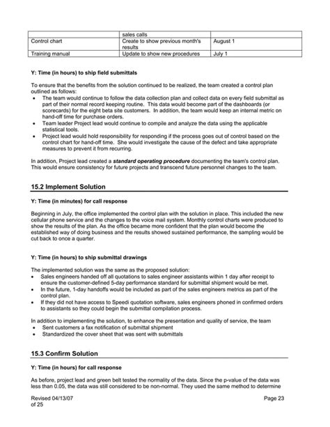 Image result for DMAIC Case Study Examples