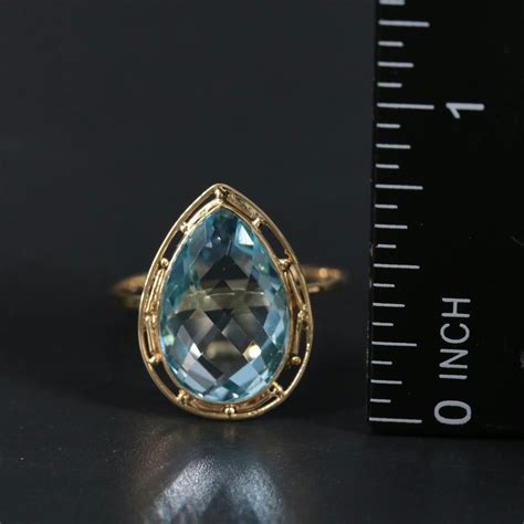 14K Blue Topaz Ring | EBTH