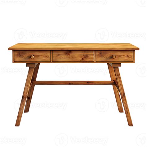 Solid Wood Desk with Three Drawers, Crafted with a Transparent ...
