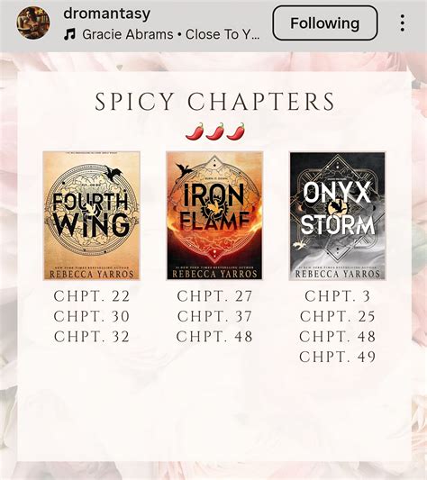Spicy Chapters in Fourth Wing, Iron Flame and Onyx Storm The Empyrean ...