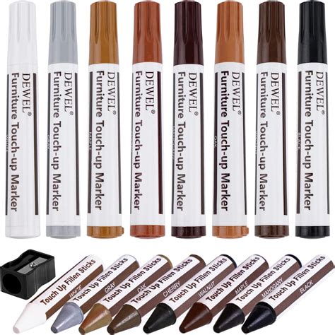 DEWEL Furniture Markers Touch Up, Upgrade Wooden Furniture Repair Kit ...