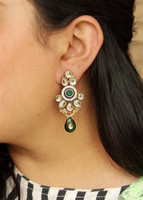 Get Kundan Amore Earrings at ₹ 480 | LBB Shop