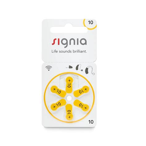 Signia Hearing Aid Batteries- Size 10- Hear.com (Pack of 12) : Amazon ...