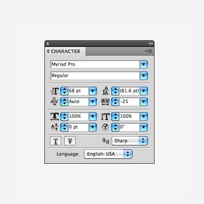 Image result for Character Panel InDesign