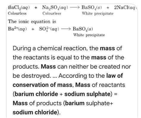 How will you verify the law of conservation of mass using barium ...
