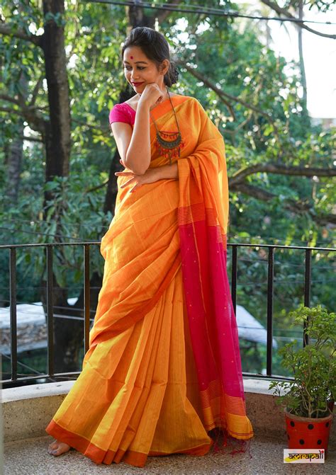 Handloom Polycotton with Woven Sequined Palla – Amrapali Boutique