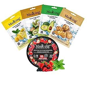 Buy MasKing Beauty Facial Sheet Mask with Real extract of Lemon, Kiwi ...