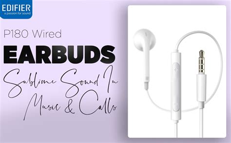 Edifier P180 Plus Wired In Ear Earbuds with Mic (White) : Amazon.in ...