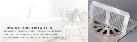 IndiHome (20 pcs) Disposable Shower Drain Cover Hair Catcher Shower ...