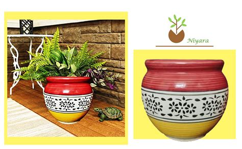 Niyara Designer Ceramic Planters Pots for Indoor Outdoor Home, Garden ...