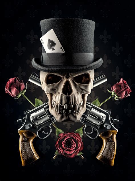 Skulls and Roses Wallpapers - Top Free Skulls and Roses Backgrounds ...