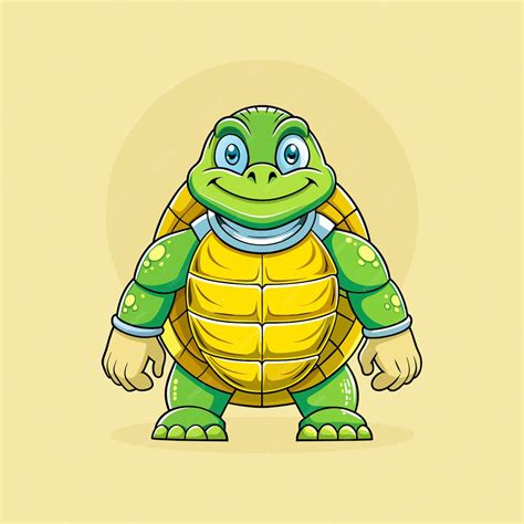 Premium Vector | Cute huge turtle cartoon character illustration