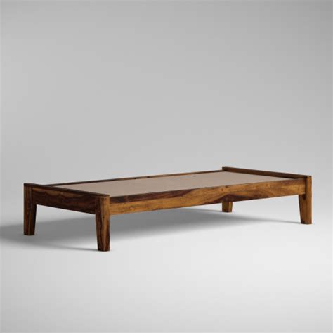 Shop Angel's Adana Sheesham Wood Single Bed - Honey