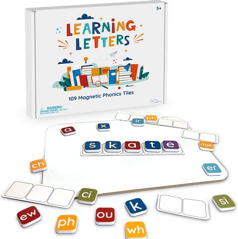 Amazon.com: Learning Letters by Four Dublee - 109 Phonics Letter Tiles ...