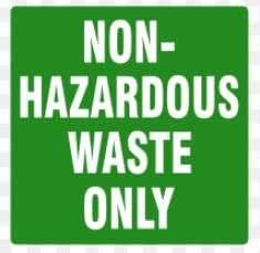 VVWV Non Hazardous Waste Only Sign Sticker for Public Hospital Clinic ...