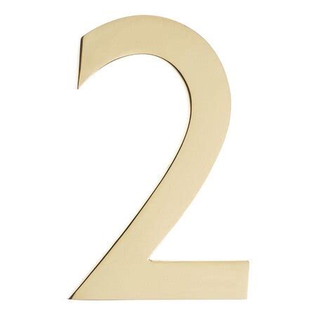 Architectural Mailboxes Brass 4 inch Floating House Number Polished ...