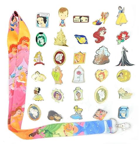 Disney Frozen Princess Starter Set with 5 Disney Princess Trading Pins ...