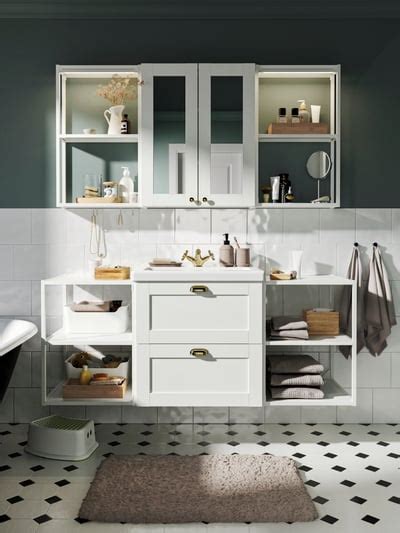 TÄNNFORSEN wash-stand with drawers, white, 100x48x63 cm (393/8x183 ...