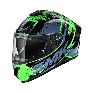 SMK Typhoon Grunge D Ring Full FACE Helmet with PINLOCK Fited (GL-826 ...