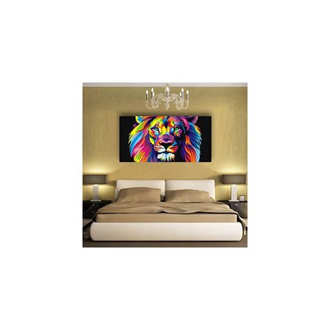 Buy Animal Lion Pictures Wall Decor Art for Bedroom,Colorful Lion ...
