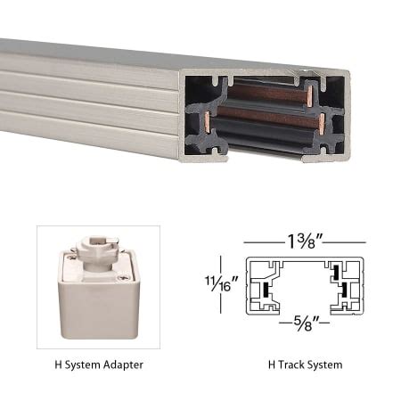 WAC Lighting HT8-BK 96" Track for H-Track Systems | Ferguson Home