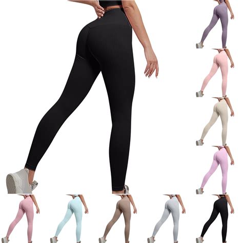 CHGBMOK Womens Yoga Pants Plus Size Ladies High Waisted and Hip Lifting ...