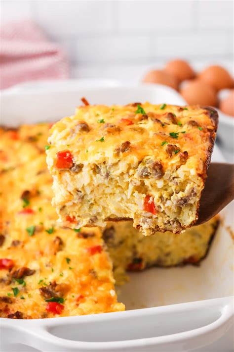 Easy Sausage Hash Brown Breakfast Casserole (with Make Ahead Option)