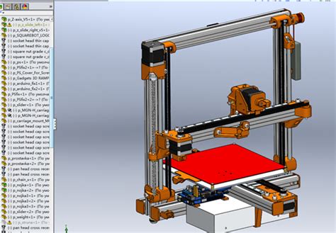 3D打印机结构Solidworks图纸模型,附IGS格式_机械工具模型下载-摩尔网CGMOL