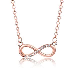 Buy Angolalark For Rose Gold Plated Diamond Studded Infinity Shape ...