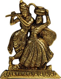 Craft Trade Simple Brass Dancing Radha Krishna Idol Showpiece For Home ...