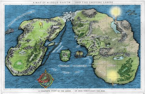 Wallpaper : world, map, The Lord of the Rings, Middle earth, J R R Tolkien, The Silmarillion ...
