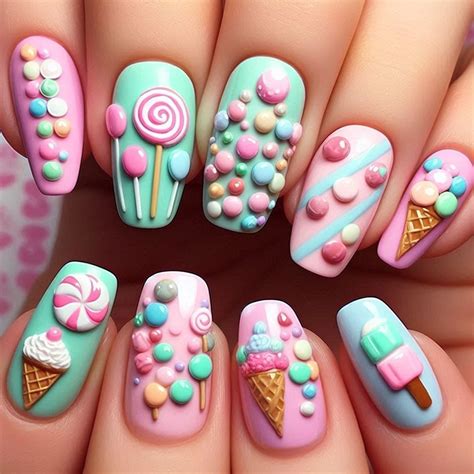 Candy nails in 2025 | Nail candy, Nail designs, Coffin nails designs