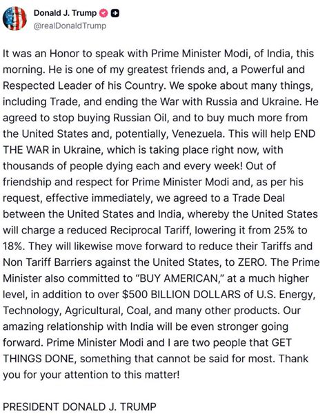 Why Trump said yes to India trade deal: 'He agreed to stop buying ...