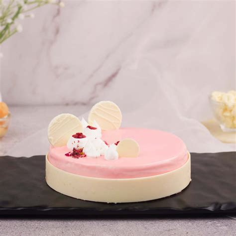 Order Raspberry, Litchi & Rose Cake Online | Exquisite Treat – Frozen ...