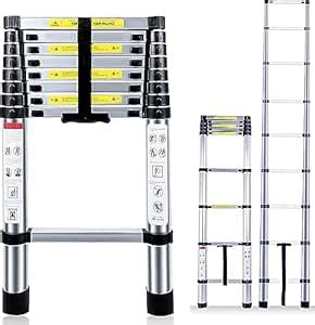 BucketList Telescopic Ladder - 3.5M/11ft Stainless Steel Lightweight ...