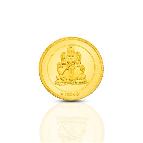 Buy ORRA 5gms Laxmi 24KT Gold Coin OCO16014-D000Y0E Online at ORRA.