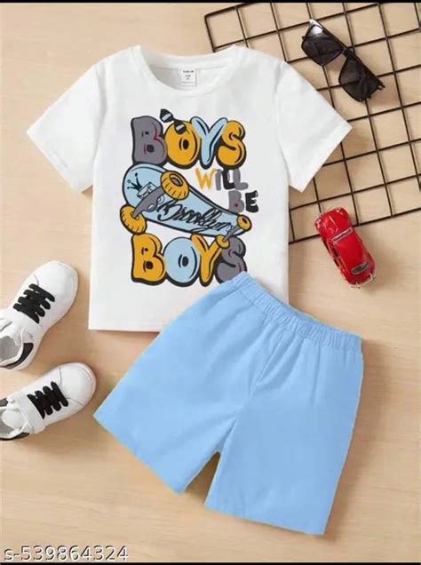 Trendy Kids White T-Shirt & Shorts Co-ord Set | Summer Casual Outfit ...