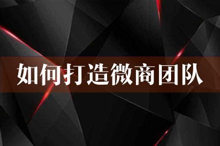 如何组建一个优秀的微商团队?