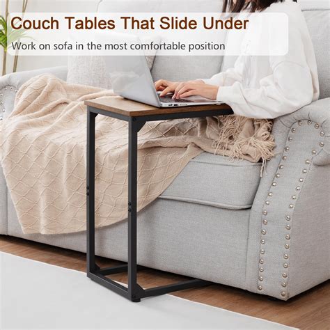 Snapklik.com : C Shaped End Table, Slide Under Couch Table For Sofa, TV ...