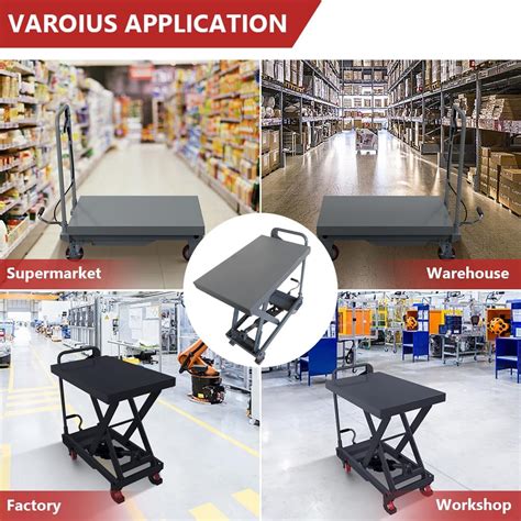 Garvee Hydraulic Scissor Cart Lift Table, 500LBS Capacity India | Ubuy