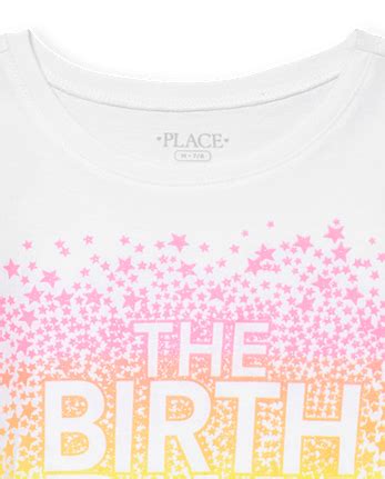 Girls Birthday Short Sleeve Rainbow 'The Birthday Girl' Graphic Tee ...