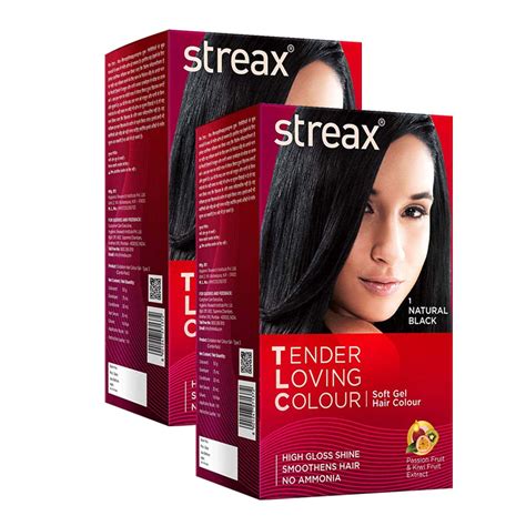 Buy STREAX TENDER LOVING COLOUR TLC SOFT GEL HAIR COLOR 95ML 1 NATURAL ...