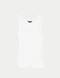 Cotton Rich Ribbed Slim Fit Vest Top
