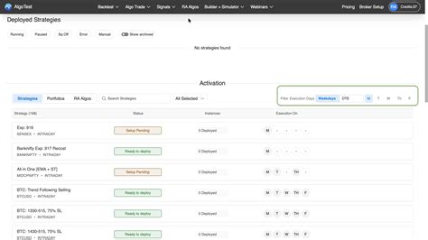 Trading Days Feature | AlgoTest
