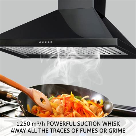 Electric Kitchen Chimney, Pyramid Shape Baffle filters 60cm 1250 m3/h ...