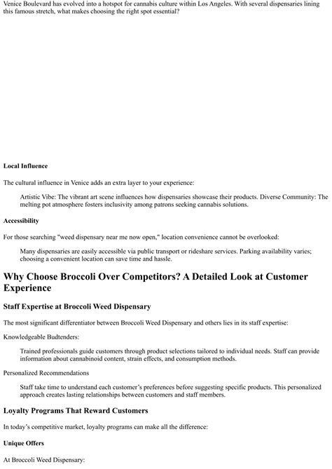 PPT - Broccoli Weed Dispensary vs. Others: What Sets It Apart on Venice ...
