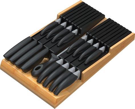 Amazon.com: SpaceAid Large Knife Drawer Organizer Bamboo Insert Dock ...