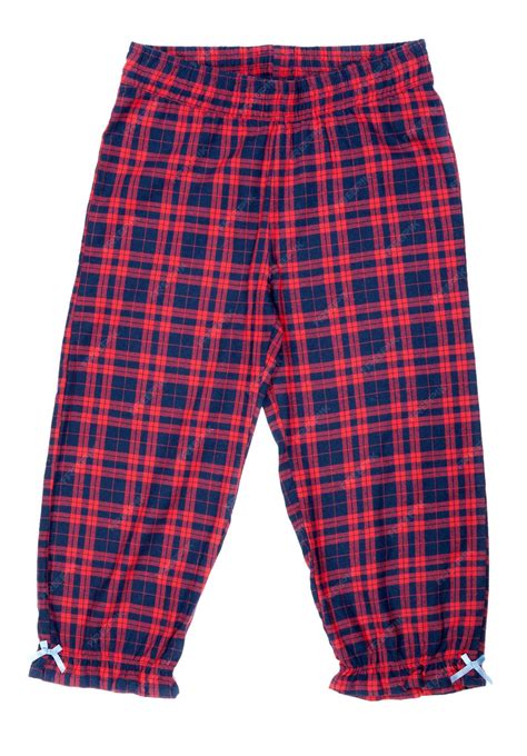 Premium Photo | The red plaid pajama pants